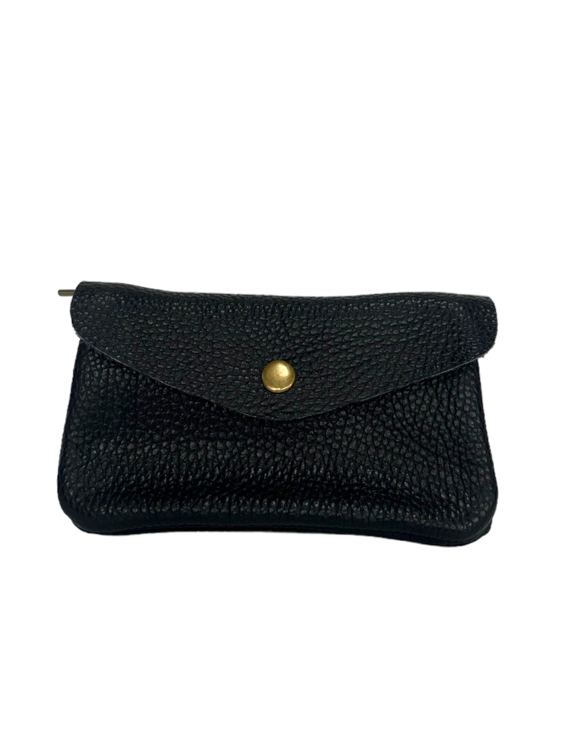 Black best sale leather purse